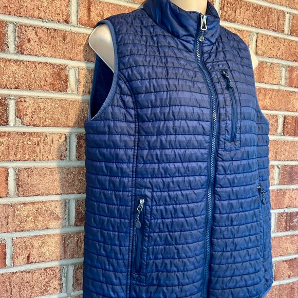 Women's Vineyard Vines Quilted Vest Navy Blue Size Medium - Picture 3 of 8